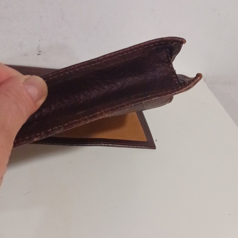 Cambridge Vintage Document Case Thick Brown Pebbled Leather Magnetic Closure - Picture 4 of 12